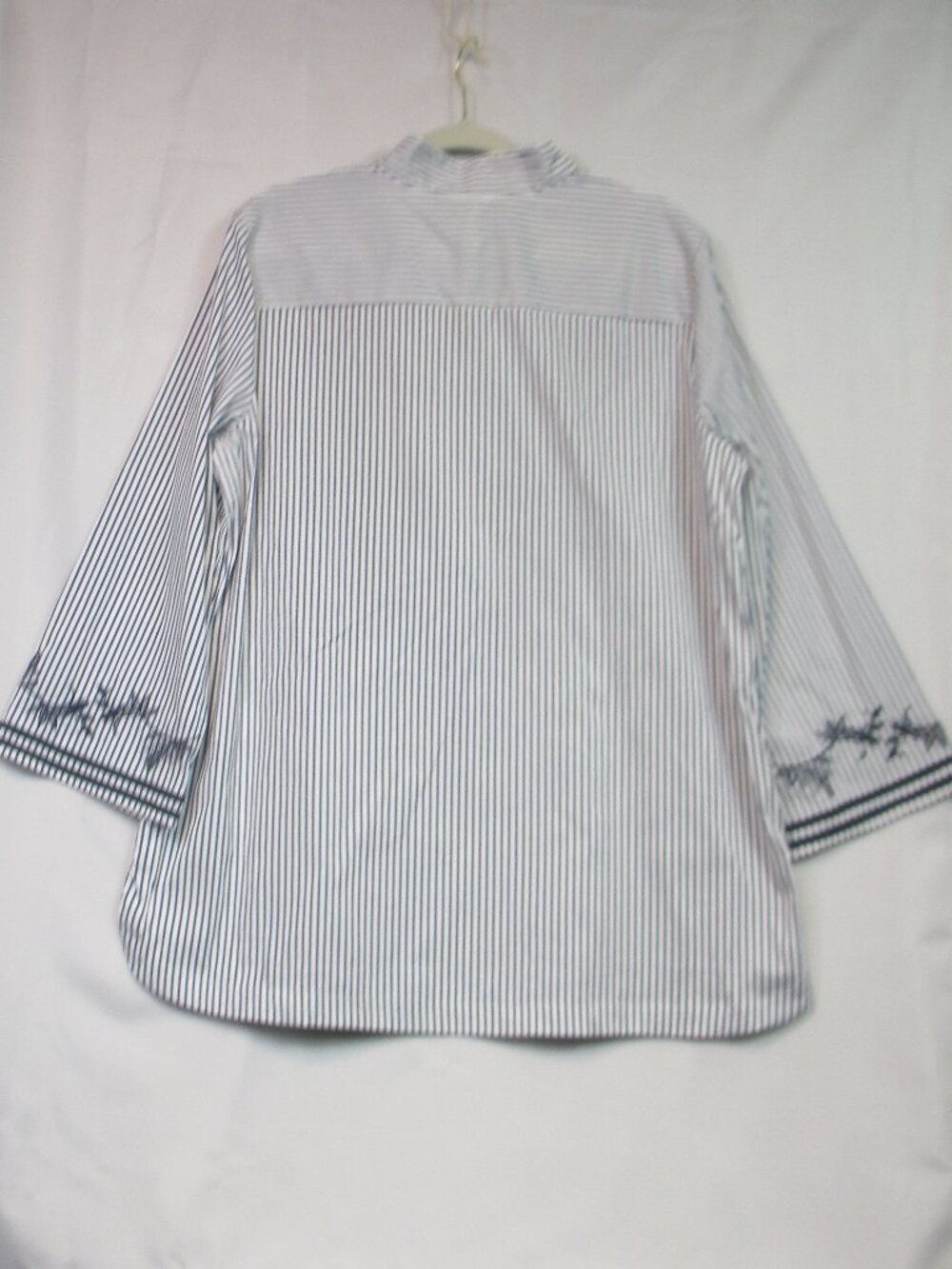 NWT Chicos Embroidered Poplin Tunic Top Sz 14 Cottagecore Casual Loganlook - Picture 4 of 12